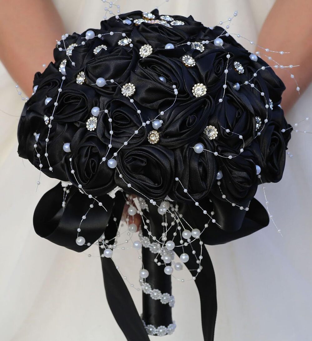 8760 Bridal Wedding Bouquet Round Bling Brooch Bouquet Throw Toss